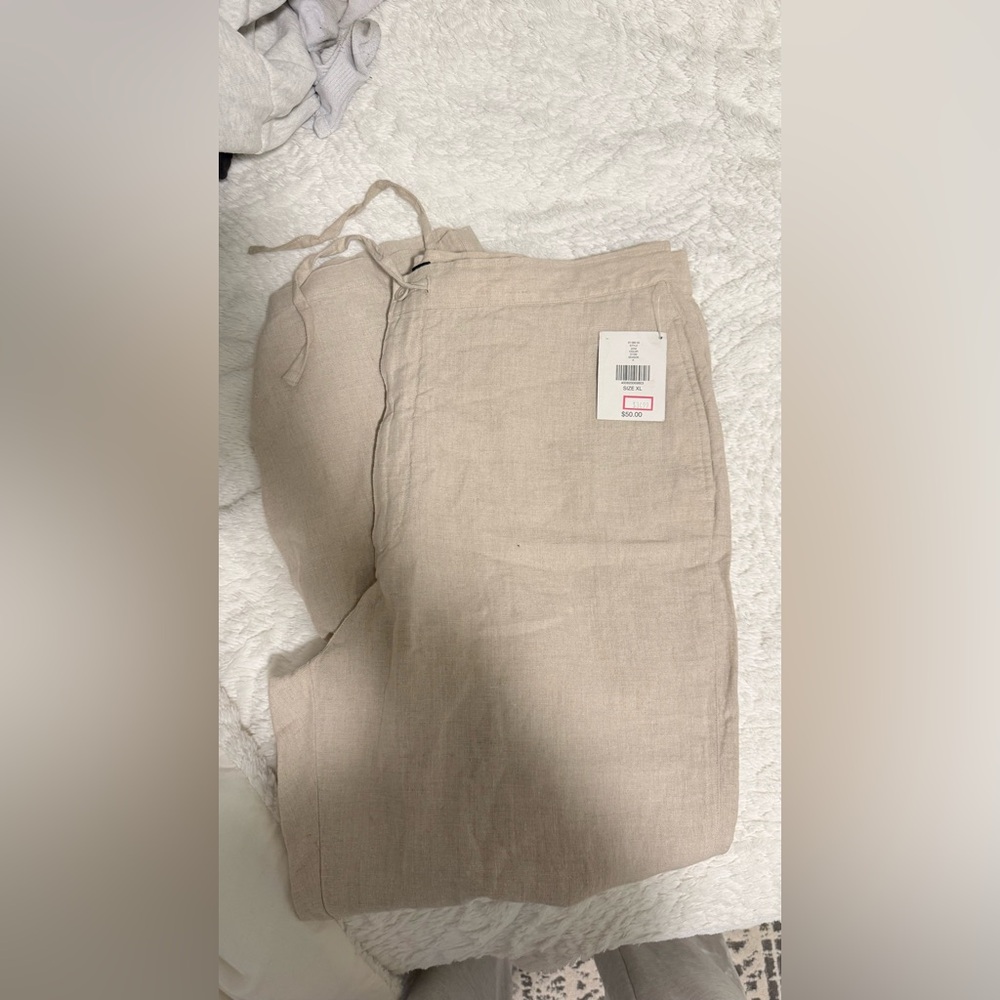 Men's 100% linen pants